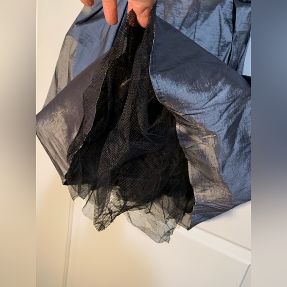 Gray Short Length Dress with tulle underneath and bow on back, XL - Picture 5 of 6
